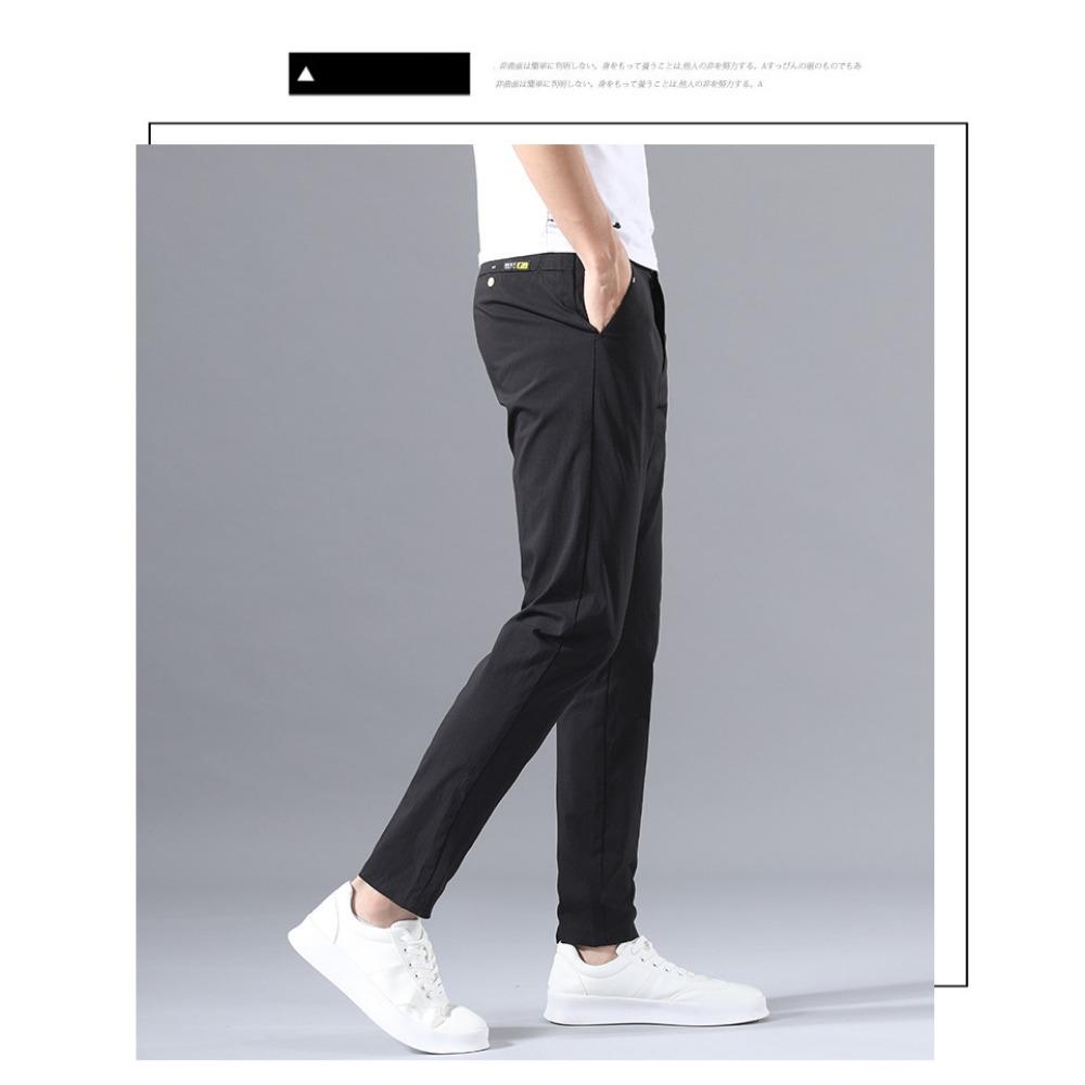 Ice Silk Men's Loose Straight Leg Men's Pants Trendy Business Quick Drying Summer Thin Casual Pants