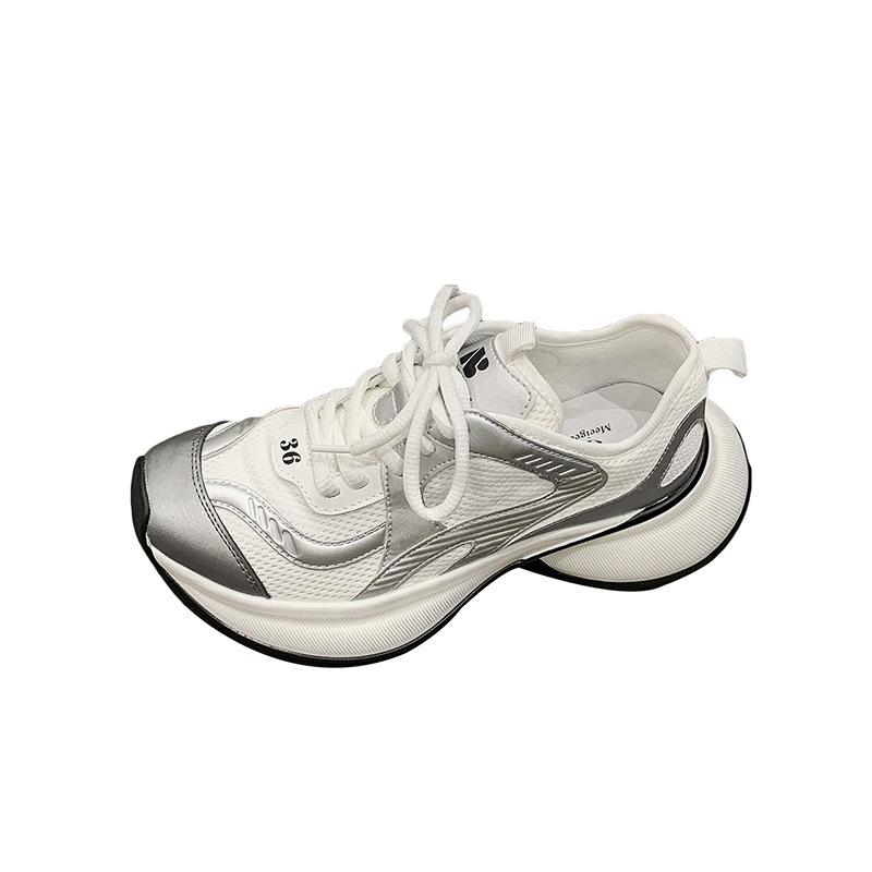 

Paris dad shoes girl 2025 summer new mesh breathable soft sole old casual running sports women s shoes 40