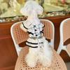 Elegant Tweed Style Dog Dress Harness Set Summer Pet Clothes with Leash for Small Dogs Cats Puppy 1-3 Set