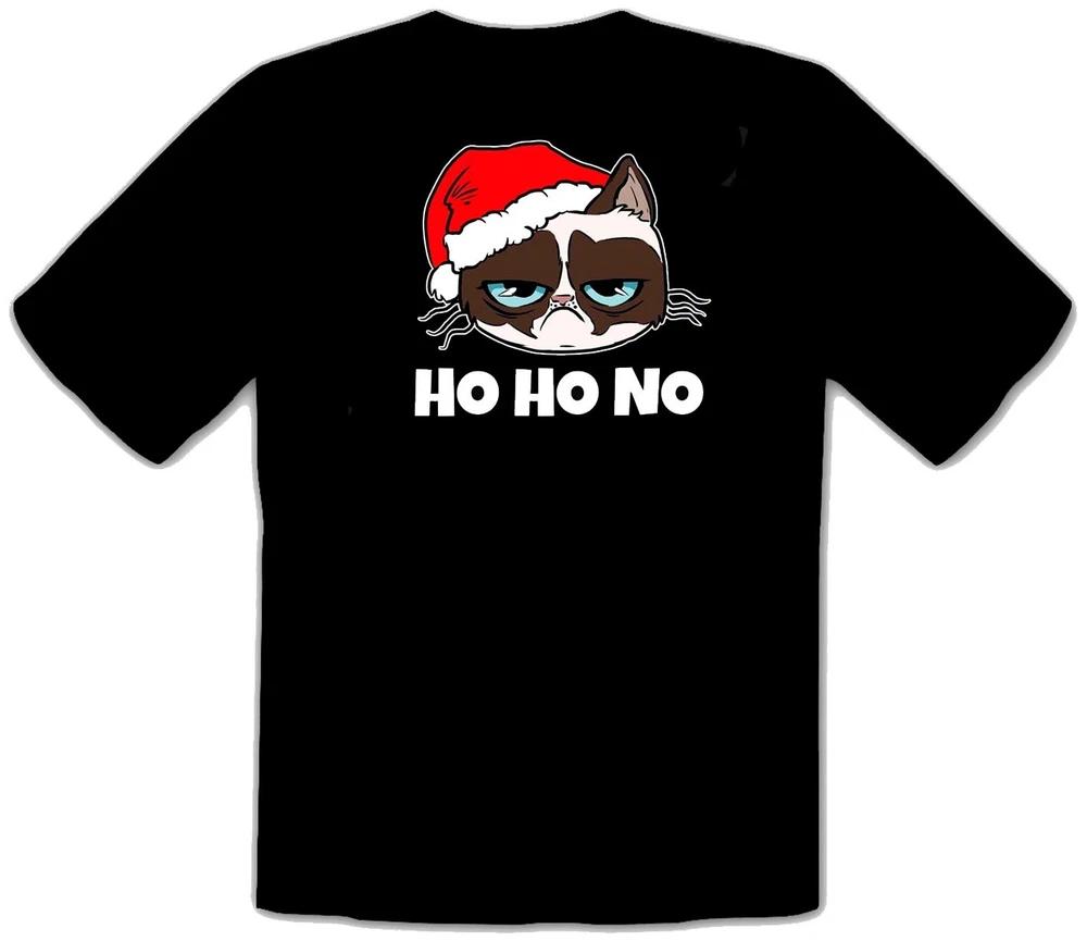 Grumpy Santa Cat Christmas Xmas Black T Shirt 553 Kidshandmade S