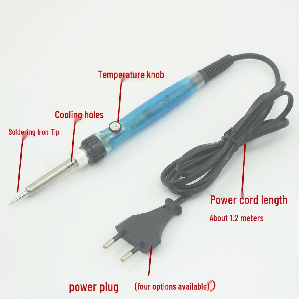 European Standard 220V Adjustable Temperature Pyrography Soldering Iron Kit - High Power, Constant Temperature Repair Tool Set