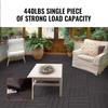 Interlocking Deck Tiles 10 Pack 12"x12" Waterproof for Porch Dark Brown