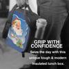 Christmas Retro Santa Claus Thermal Lunch Bags Jolly Santa Happy Holidays Resuable Lunch Container for Outdoor Bento Food Box