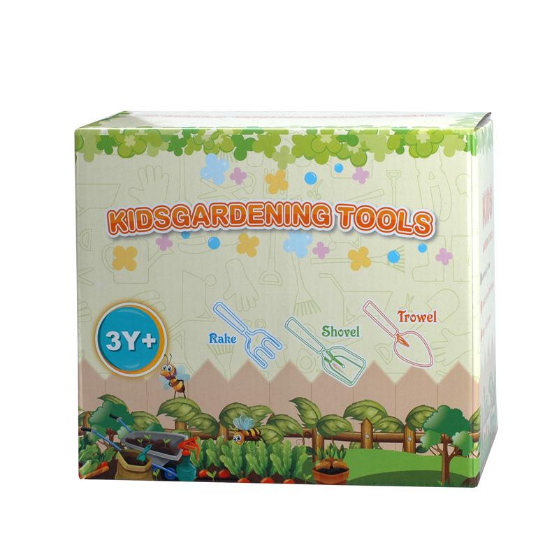 Juego de Herramientas de Jardín para Niños Pequeños, Pala, Rastrillo, Bolsa, Juguete para Jardinería y Plantación al Aire Libre