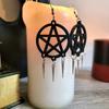 Punk Schwarze Kegel Acryl Dorn Nieten Ohrstecker