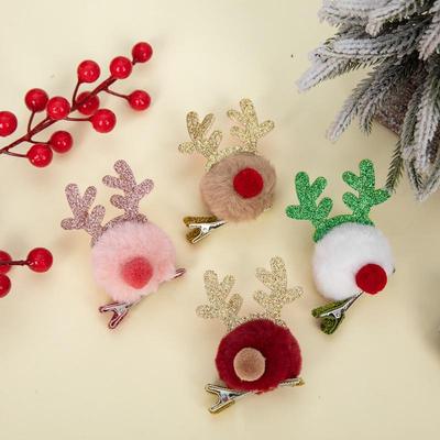 Christmas Reindeer Antler Hair Clips for Children - Festive Hairpins