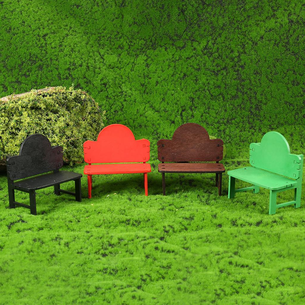 Vintage European Wooden Mini Chair Desktop Decor, Dollhouse Accessories, Miniature Landscape Home Office Display