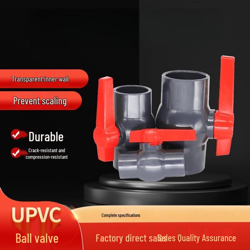 UPVC Deep Gray Adhesive Socket Ball Valve