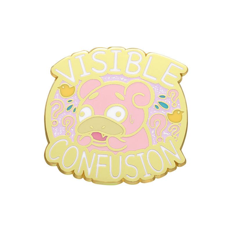 Cartoon Animal Adorable Enamel Brooch With Unique Surprised Bear Style For Flair Personal