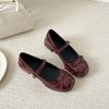 2025 Spring Autumn Women Mary Jane Shoes Fashion Butterfly-knot Shoes Casual Low Heel Dress Street Style Shoes