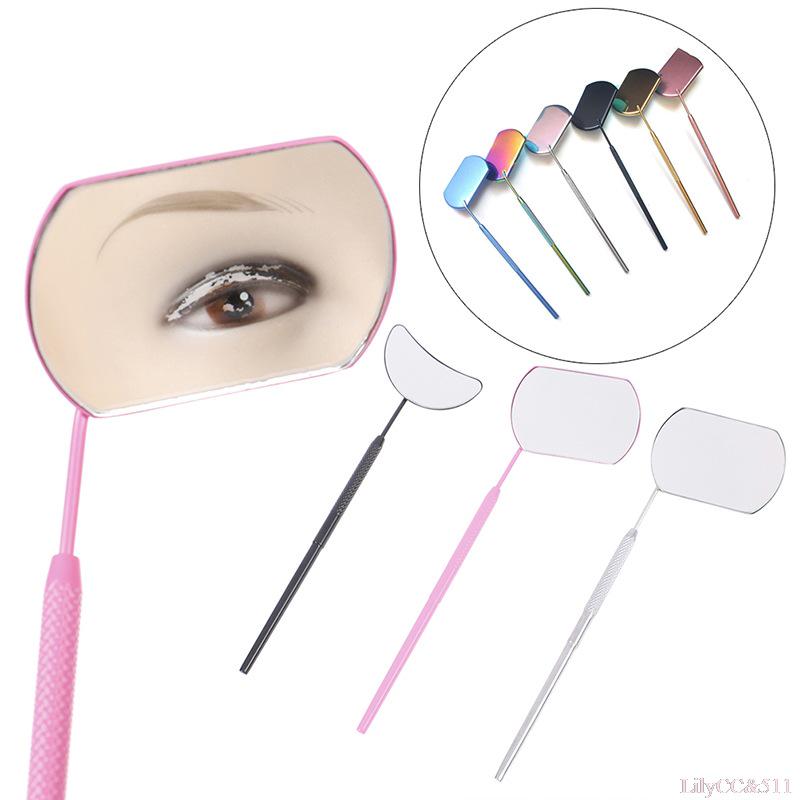 Portable Stainless Steel Eyelash Inspection Mirror for Grafting