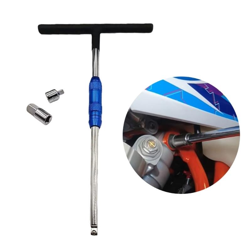 Premium 3/8 T Handle Spanner 3/8inch Drive T-Handle Wrench with 1/4inch and 1/2inch Adapter For Automotive Service