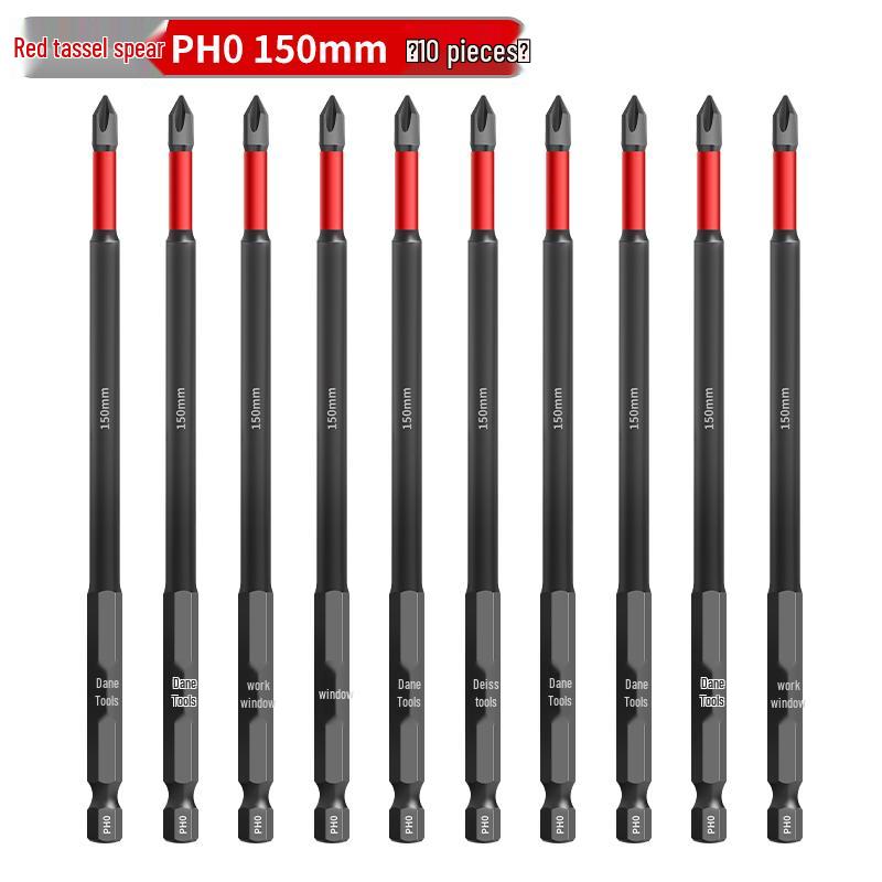 PH0 Tungsten Steel Phillips Bit: Magnetic, Impact Resistant, Non-Slip Screwdriver, Hex Shank for Electric Drill