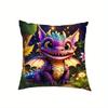 Cute Fantasy Dragons Pillowcase Decor Pattern Cushion Cover Suitable For Sofa Bedroom Car Pillow Cover