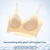 Ice Silk Thin Strap Seamless Bra, Small Bust Push Up Side Gathering Breathable Wireless Bra
