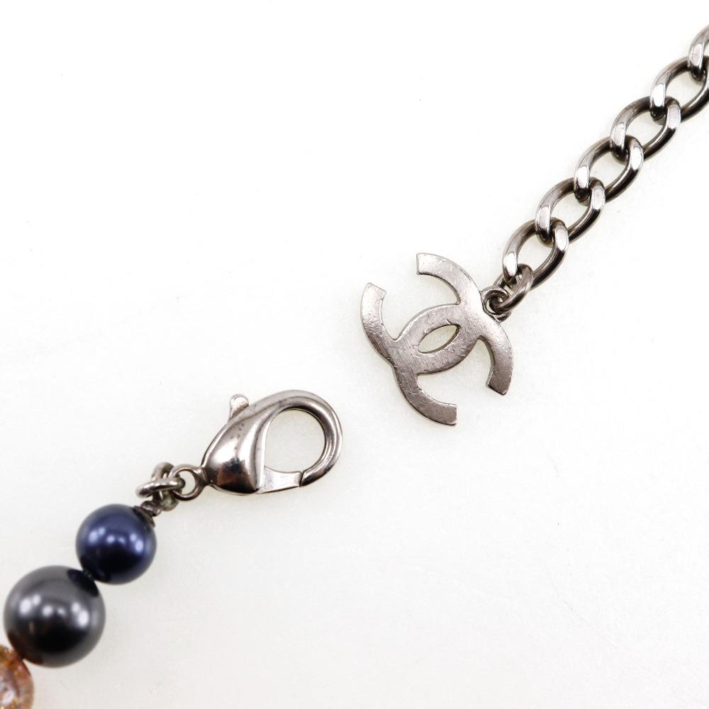 CHANEL COCO Mark Necklace multicolor metallic/Fake pearl/Rhinestone 147g Women Used