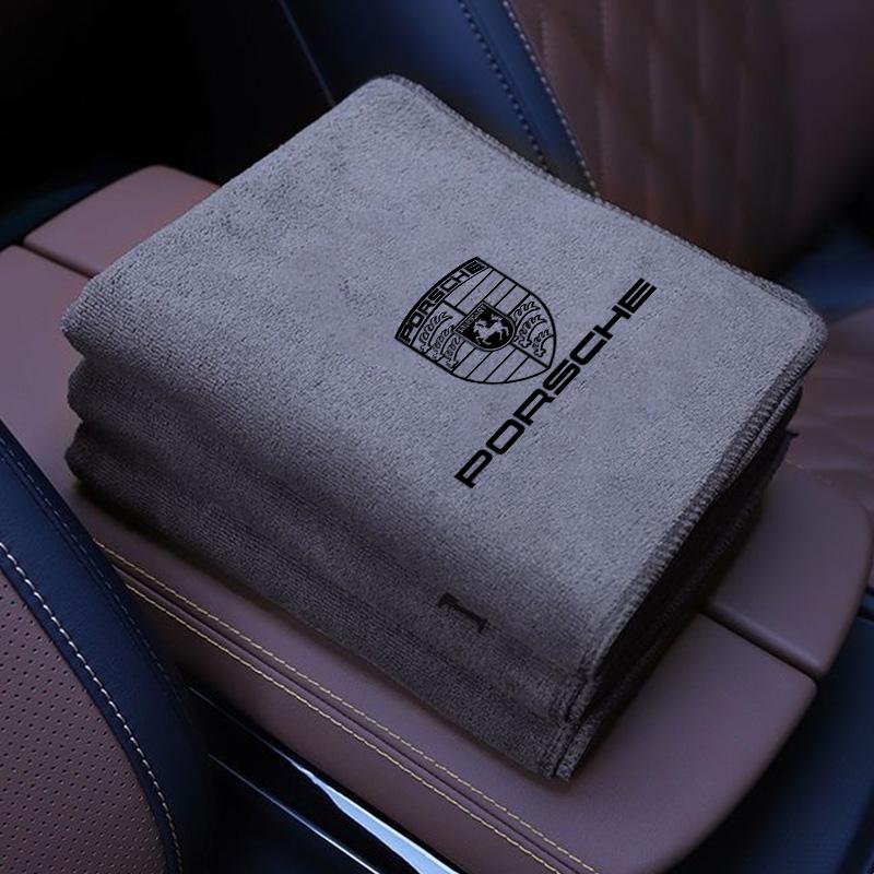 Mikrovláknová utěrka na mytí auta Čisticí a sušicí hadřík na čištění emblémů auta Auot Pro Porsche Cayenne Panamera Macan 911 Boxster Cayman Pajun