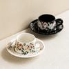 Light Luxury Coffee Cup and Saucer Set High-end Exquisite Ceramic Cup Set Household Afternoon Tea Mug Gift Cup