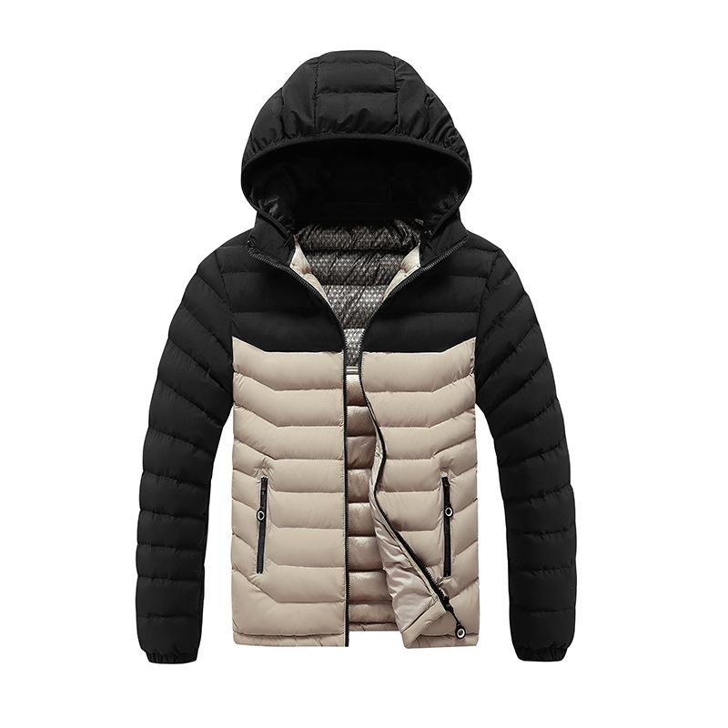 

Men s, Winter, Cotton Coat, Plush, Long Sleeved Jacket, Detachable Hat, Casual Jacket, Fashionable, Windproof and Versatile L хаки