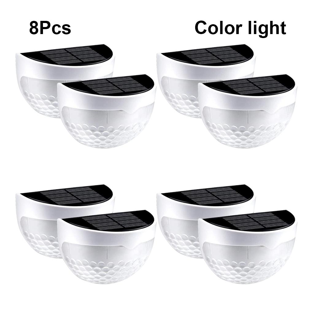 Fence Lights Solar Powered LED Light Wall-mounted Sensor Lamp Auto ON/OFF Outdoor Courtyard Railing Yard Stairway