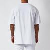 Unisex Big Size High-Quality 100% Cotton Basic Casual Short Sleeve T-Shirt In Solid White