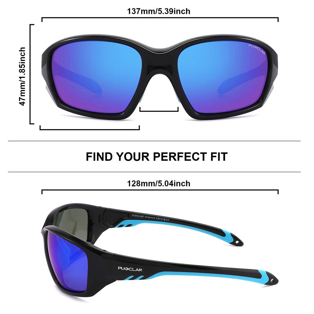 Puklar Polarized Sports Sunglasses Driving Fishing Goggles Frame [PUKCLAR] (Unisex) - Sunglasses, Cycling, Running, -