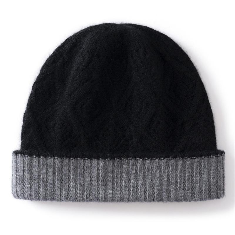 Outdoor Cold Protection Ear Protection Knitted Wool Hat Winter Warm Hat Women's European and American Fashion Big Head Circumference Stacking Hat