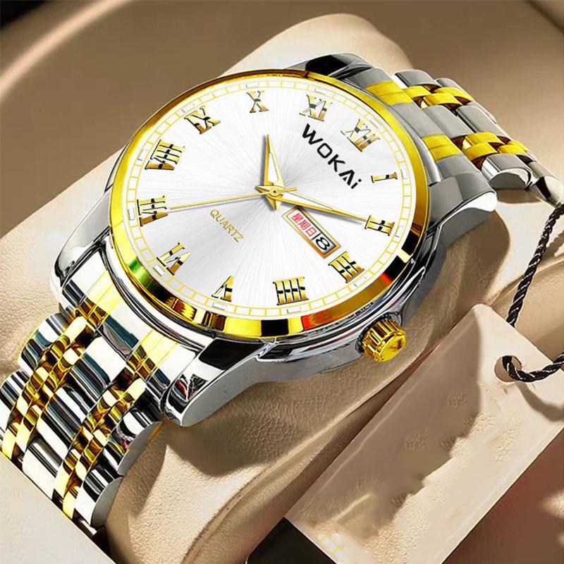 

High-looking Casual Sports Watch Multi-functional Fully Automatic Quartz Watch Dual Calendar Luminous Waterproof Men s Watches