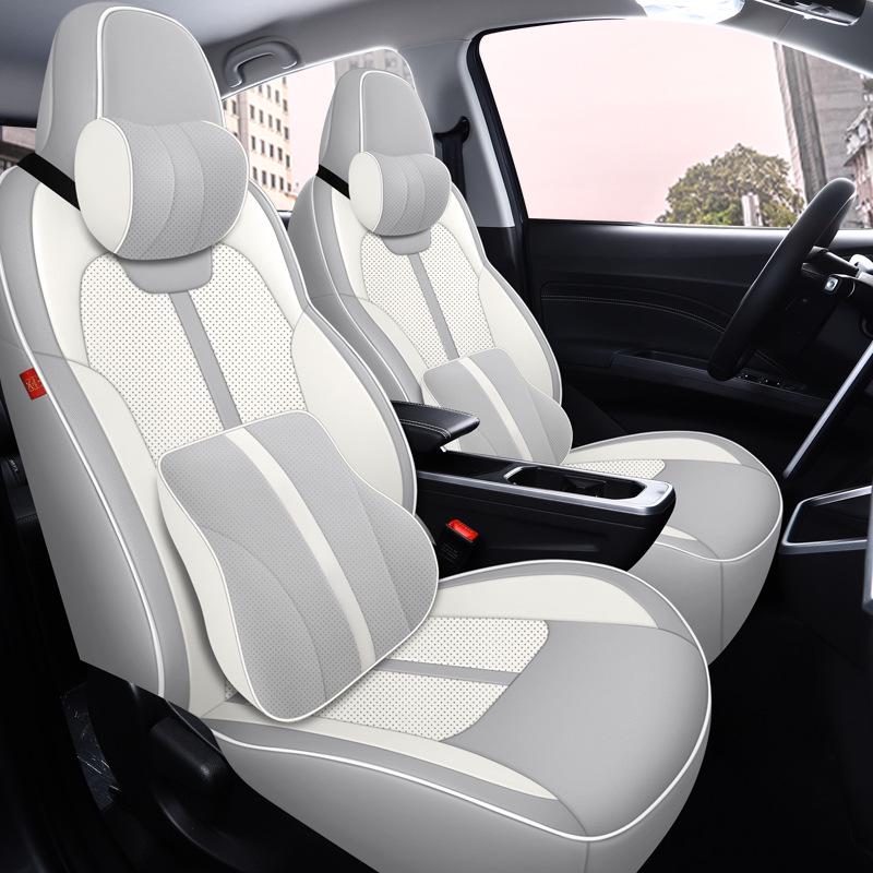 Universal Neta V Perforated Leather Car Seat Cushion, All-Season, Fully Enclosed, Custom Fit