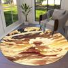 One Piece Gear Round Area Rug Carpet Rug For Living Room Bedroom Sofa Playroom Decor Nonslip Floor Mat