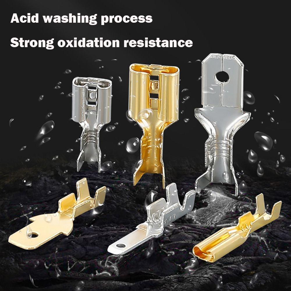 Insulating Crimp Terminal Gold Silver Wire Connector Insulating Sleeves Docking Terminal