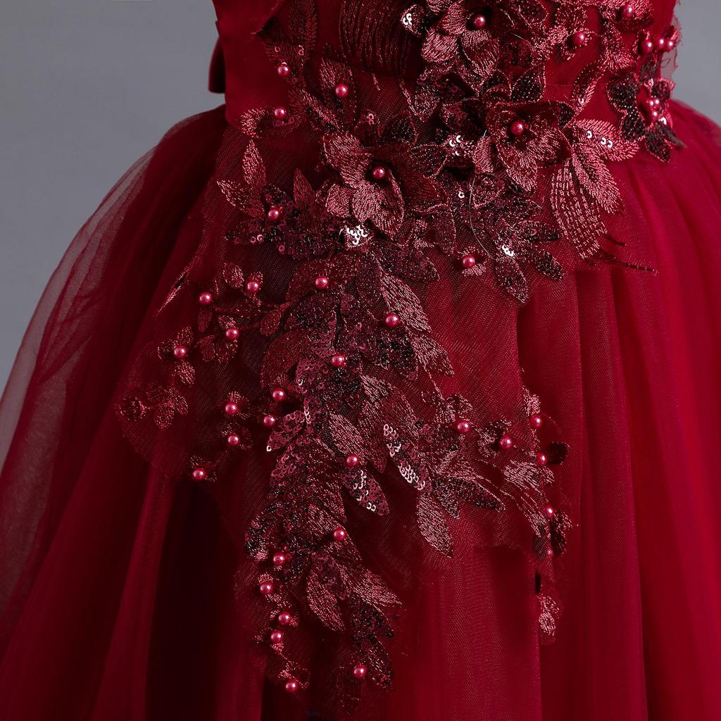 Buy Bridesmaid Flower Girl Dress for Wedding Teen Girl Formal Pageant Gala  Costume 12 14 Yrs Children Red Christmas New Year Clothes at affordable  prices  free shipping, real reviews with photos  Joom
