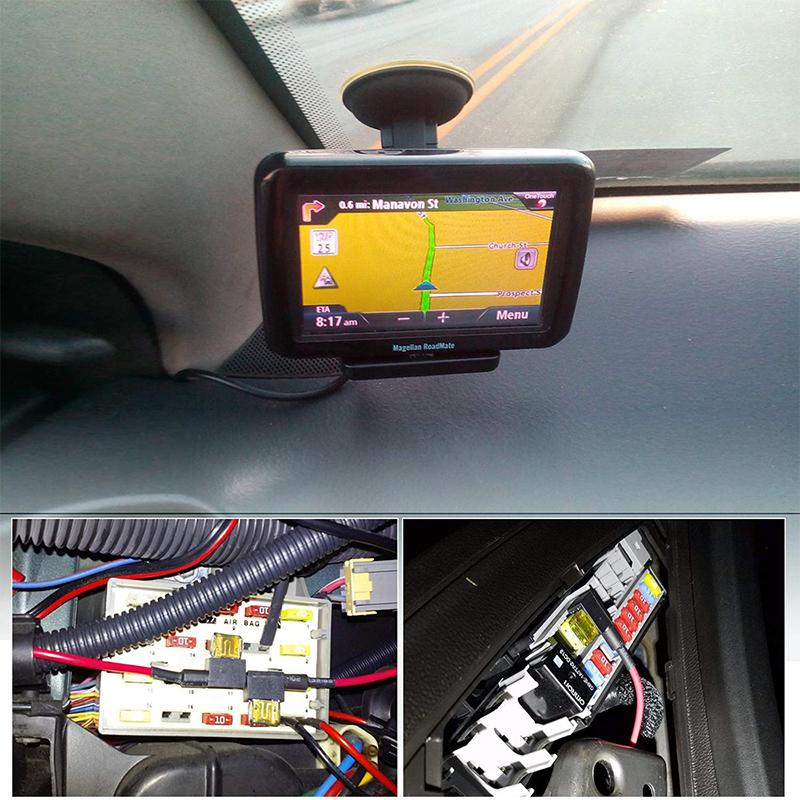 12 Stück 4 Arten von 12V Zusatzschaltkreisadaptern und Sicherungssatz - Abzweig-KFZ-Sicherungshalter mit Micro2 Mini ATC ATS Thin Abzweigadapter
