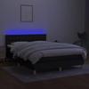 Maison Exclusive - Sommier à lattes de lit avec matelas LED Noir 140x200 cm Tissu