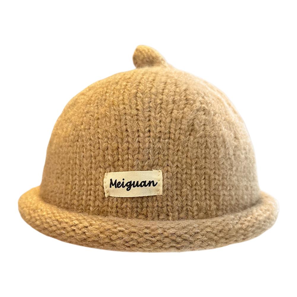 Autumn Winter Knitted  Cuffless Cap For Men Women Warm Cozy Soft Beanie Hat Country Fresh Sweet Style Fashion Headwear