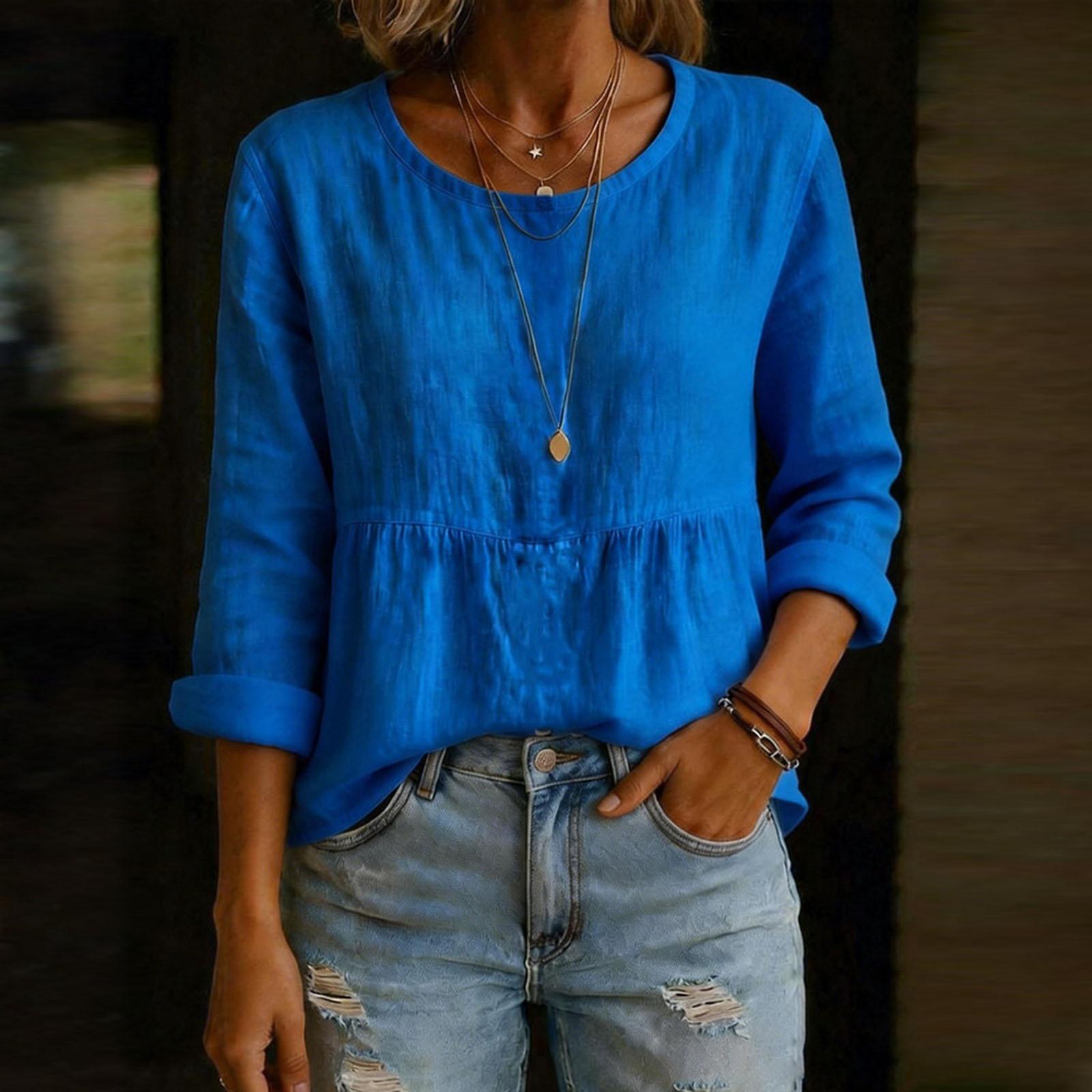 Женский модный повседневный -цветной топ L