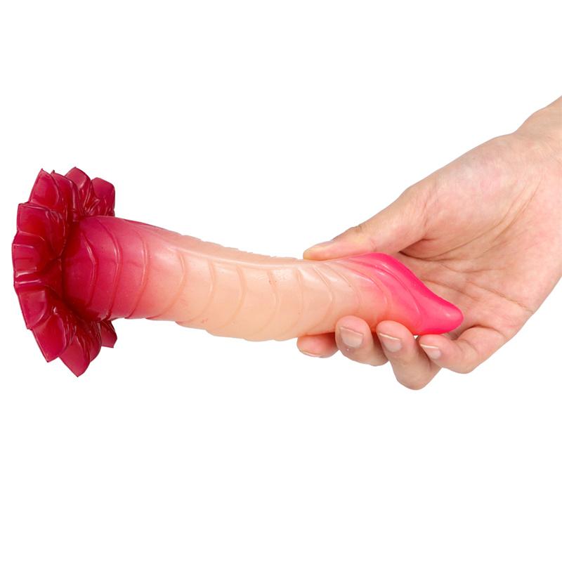Mysterious Snake New Super Simulation Makeup Phallus Shaped Anal Plug Gradient Color Fake Penis Female Masturbator