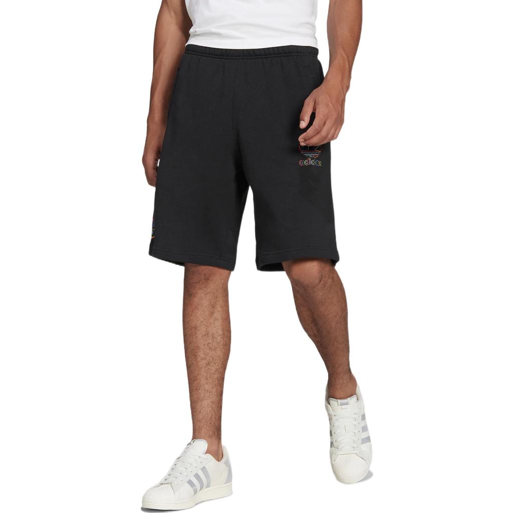 Adidas Originals Trefoil Mickey Mouse Cartoon Print Straight Leg Sports Shorts Men Shorts Black HF4930