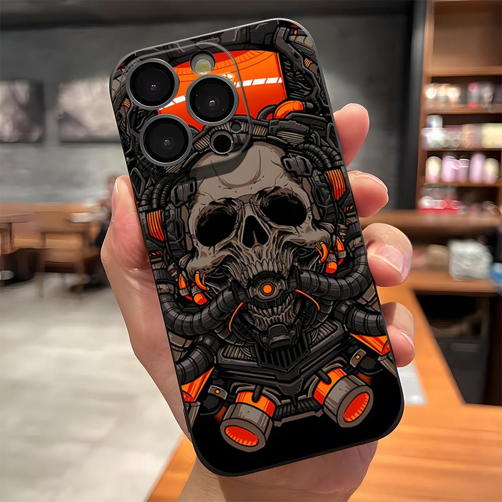 Skull Horror Patterns Phone Case For IPhone 17 Pro Max 15 Pro 16 14 Plus 12 13 Mini 11 Pro Shockproof Soft Cover