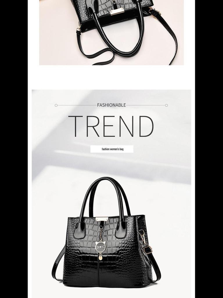 2024 Herbst/Winter Steinmuster Große Kapazität Umhängetasche - Damen Helle Lederhandtasche