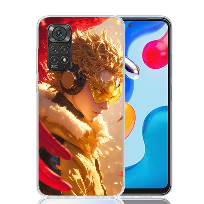 Hawks MHA My Hero A-Academy Pouzdro na telefon Pro Xiaomi Redmi Note 15 14 13 12S 12 Pro Plus 11S 11E 11 11T 10S 10 Umění Měkký Vzor Cov