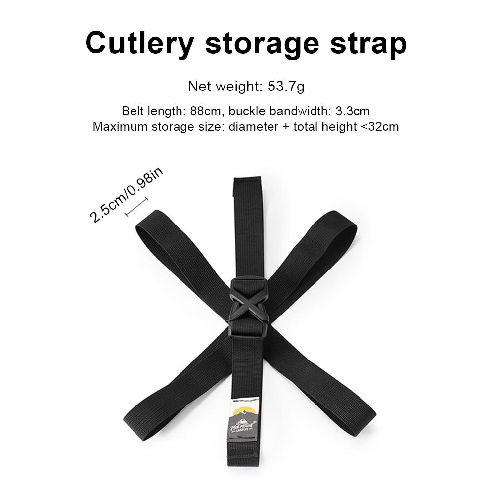 Cutlery Cross Strap Adjustable Camping Strapping Strap Multi-Purpose Luggage Strapping Nylon Strap for Outdoor Pots Bowls Plates