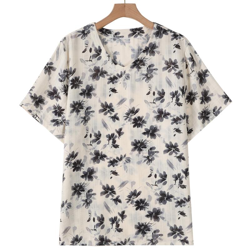 4XL-8XL Übergröße Elegante Blusen für Damen Sommerkleidung Übergroße Oberteile Frau Lässige Kurzarmhemden