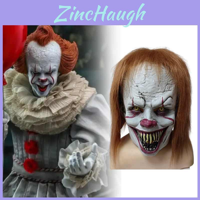 It Pennywise Horror Clown Mask Latex For Halloween Costume And Diy Party Decor