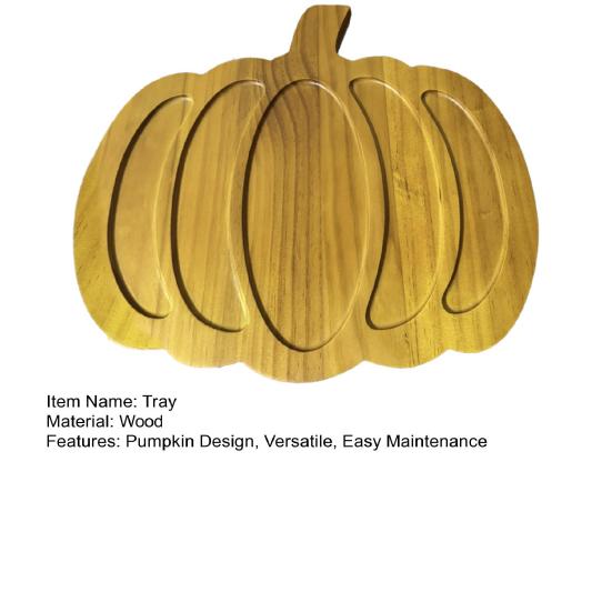 Pumpkin Charcuterie Board Wooden Pumpkin Dish Platter Fall Harvest Thanksgiving Serving Tray for Snacks Fruits Meat Cheese