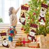 Hochwertiges Samt-Jute-Nikolausstiefel-Set Weihnachts-Kamin-Hängedekorationen Für Nachhaltige Weihnachts-Innenraumgestaltungen 85AD