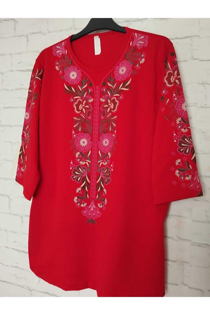 Damen-Bluse in großen Größen, perfekt für den Sommer, komplett aus Baumwolle, gekämmte Baumwolle, bequeme Bluse