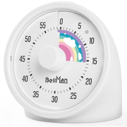 GeeRic Visual Timer, 60-Minute Desk Timer for Study, Classroom, Kitchen, Countdown Timer, Kids Time Manager Tool with Alarm