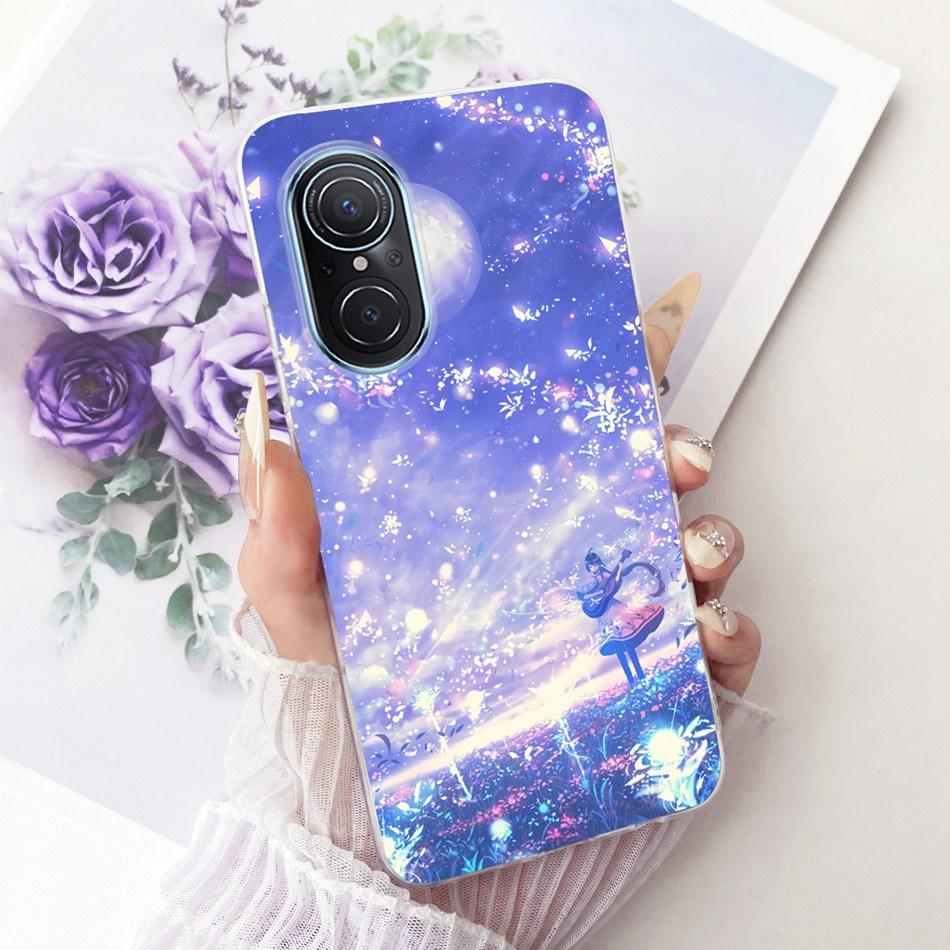 For Huawei Nova 9 SE Nova9 Cute Flower Butterfly Cat Painted Case For Huawei Nova 9 9SE Soft Silicone TPU Phone Cases
