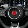Hard Carbon Fiber Steering Wheel Decoration Sticker For Fiat 500  21 22 23